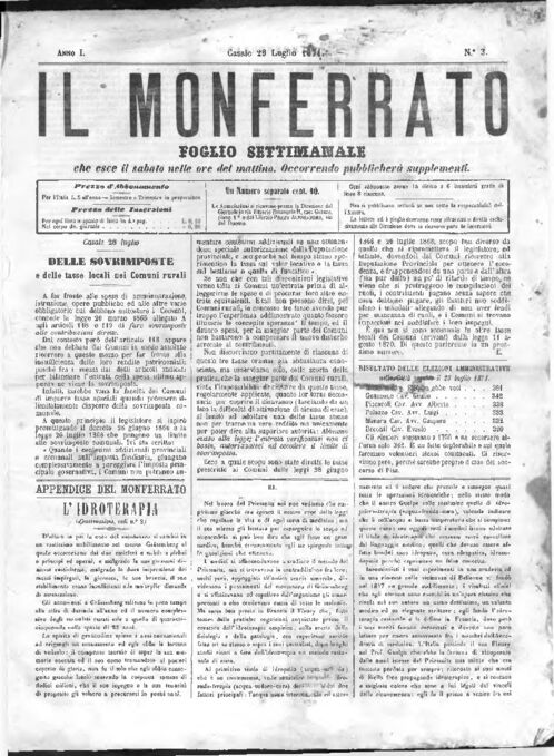 Il Monferrato - Edizione 3 del 29/07/1871